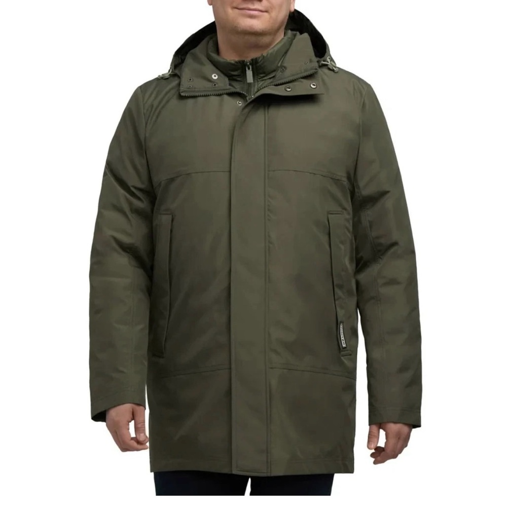 Hunter Men’s 3-IN-1 Detachable Hood Stand Collard Jacket Green Small